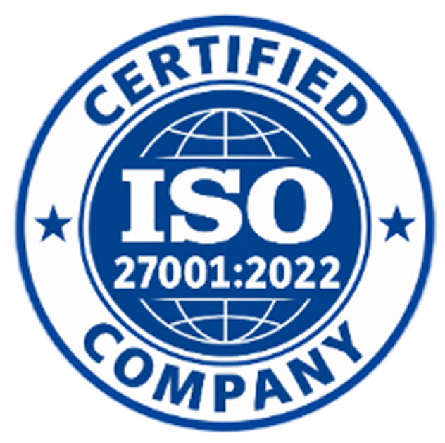 ISO 27001:2022 certified seal